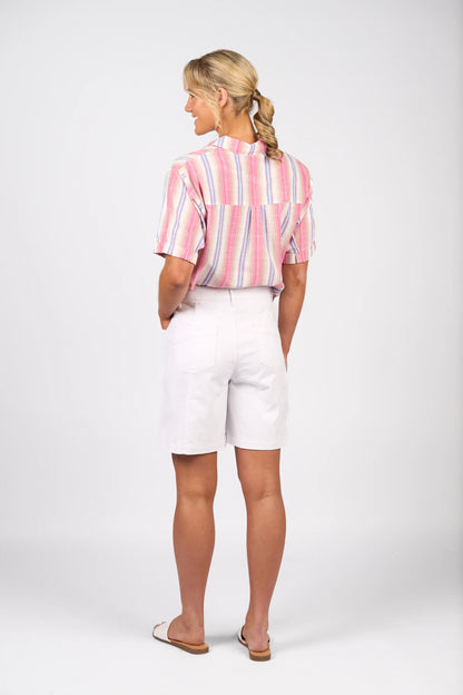 Vassalli Womens Wide Leg Above Knee Double Pocket Short