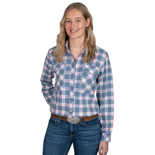 Just Country Womens Brooke Full Button L/S Flannelette Workshirt