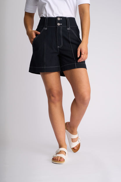 Vassalli Womens Lucy Shorts With Contrast Stitching