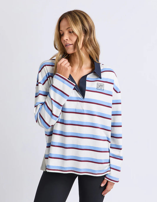 Foxwood Womens Cindy Stripe Rugby Top