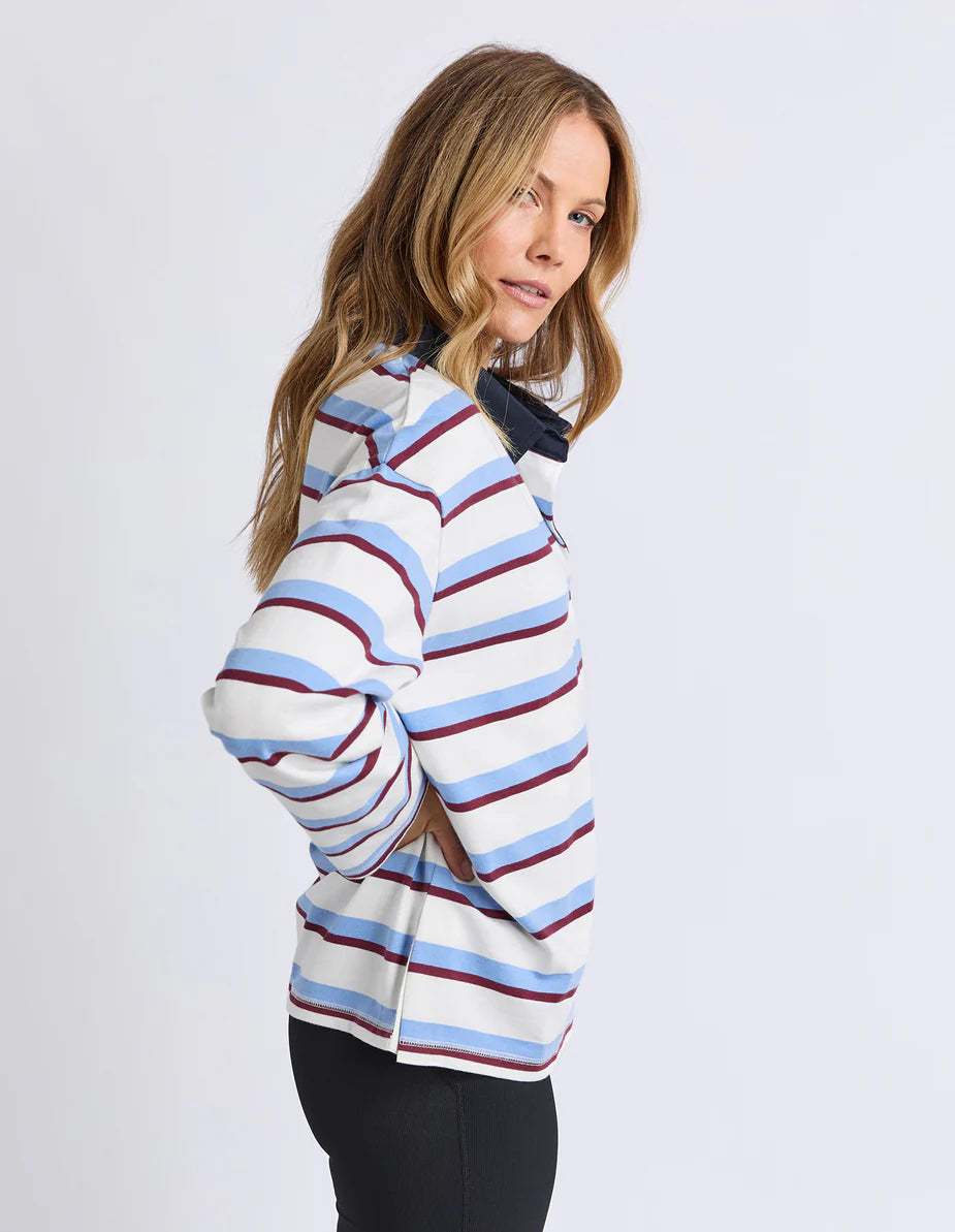Foxwood Womens Cindy Stripe Rugby Top