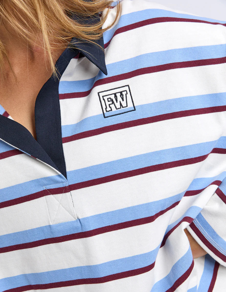 Foxwood Womens Cindy Stripe Rugby Top