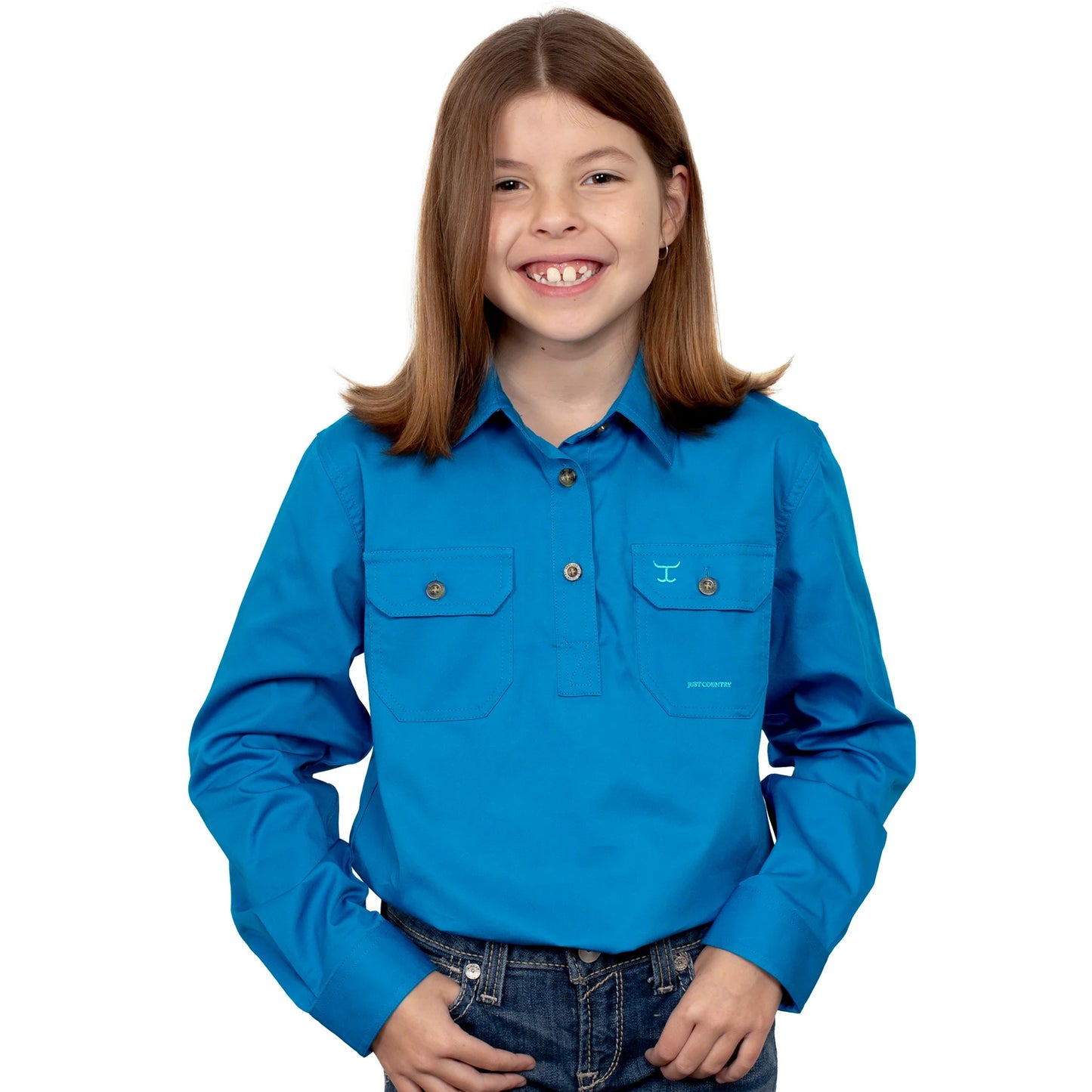 Just Country Kids Kenzie 1/2 Button L/s Shirt