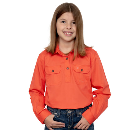 Just Country Kids Kenzie 1/2 Button L/s Shirt