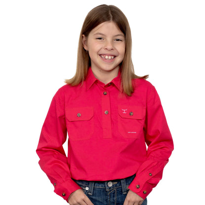 Just Country Kids Kenzie 1/2 Button L/s Shirt