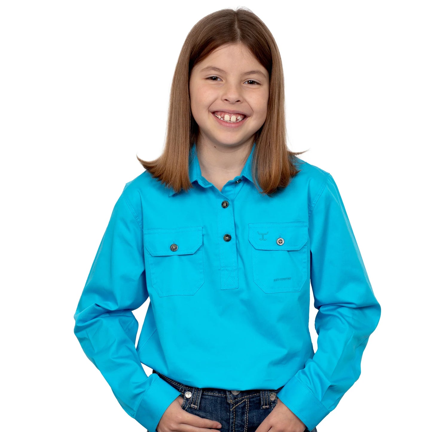 Just Country Kids Kenzie 1/2 Button L/s Shirt