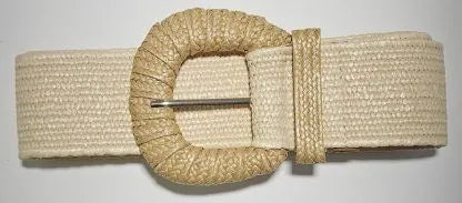 Hinako Womens Braided Buckle Stretch Belt