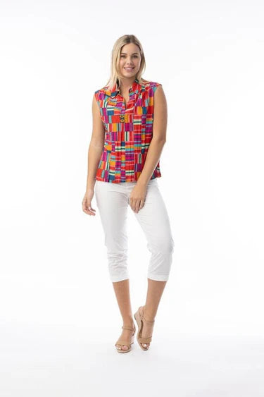 Orientique Womens Peru Cami Collar Top