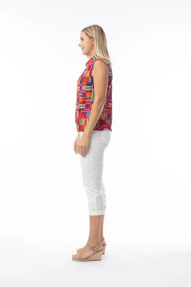 Orientique Womens Peru Cami Collar Top