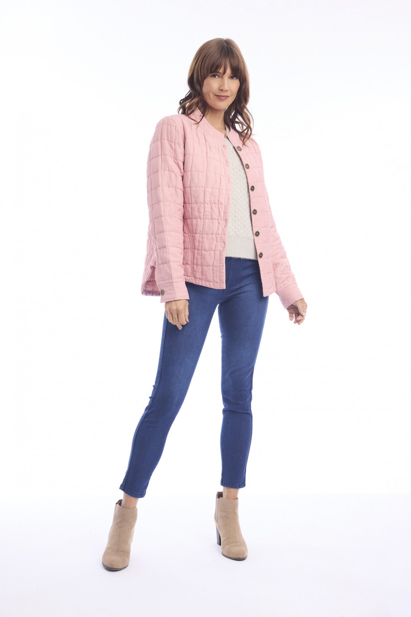Escape Womens Linen Coat Quilted