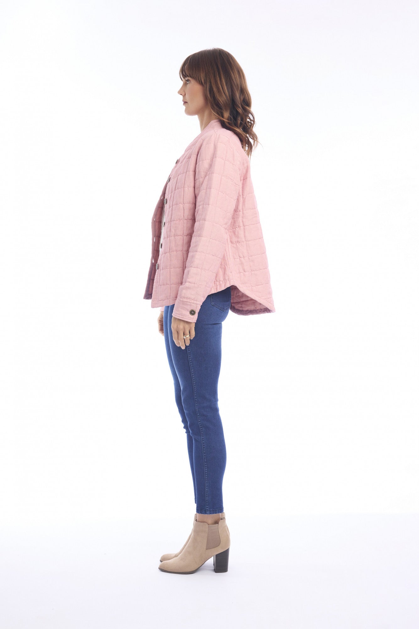 Escape Womens Linen Coat Quilted