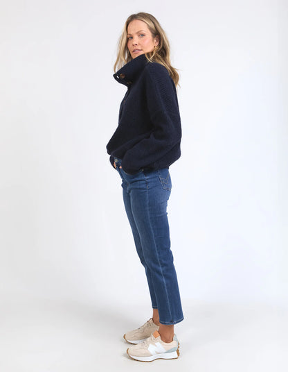 Elm Womens Bron Button Knit