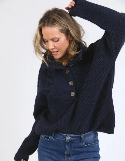Elm Womens Bron Button Knit