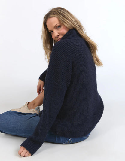 Elm Womens Bron Button Knit