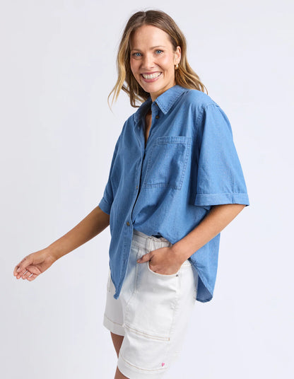Elm Womens Blissful Chambray S/S Shirt