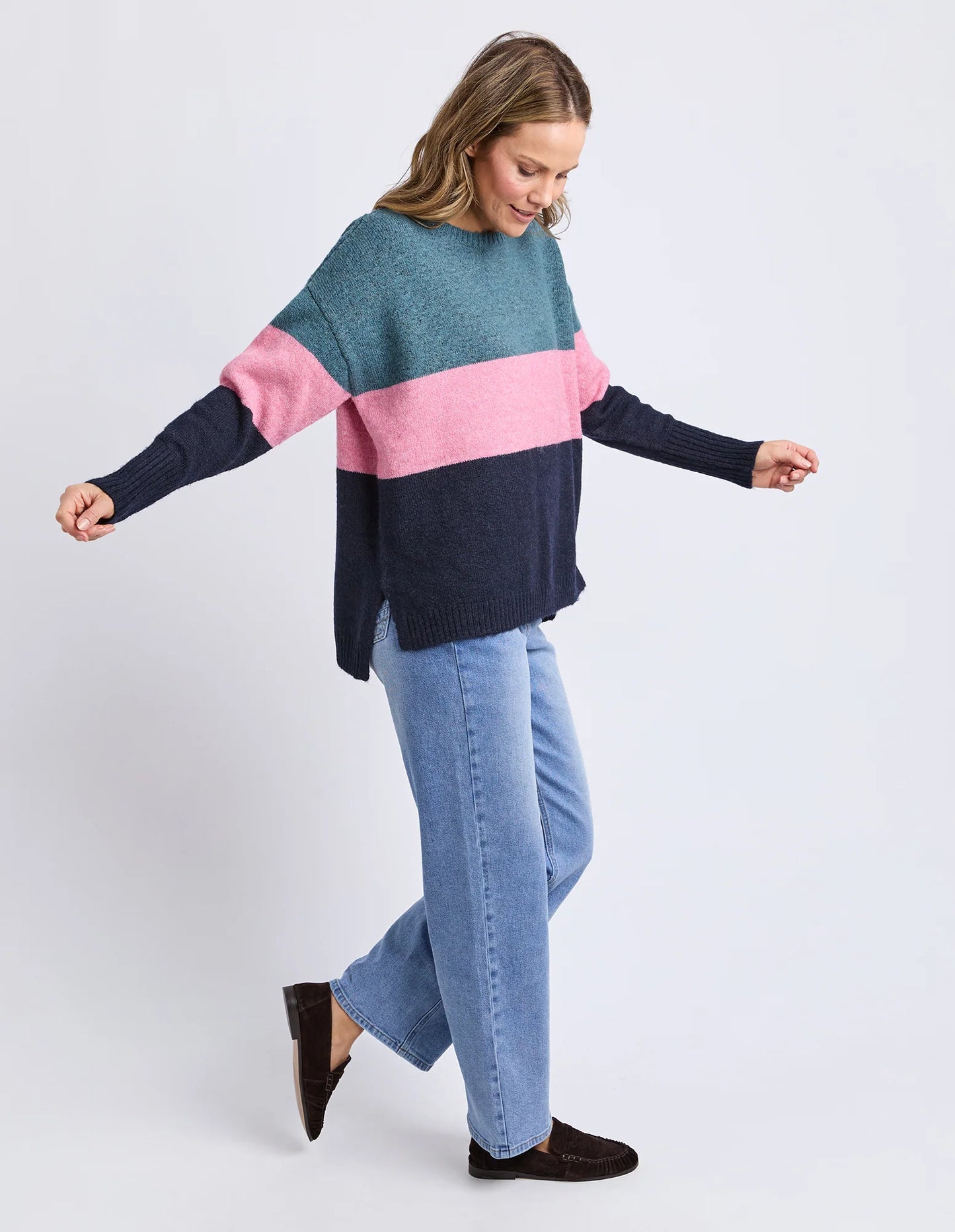 Elm Womens Cory Stripe Knit