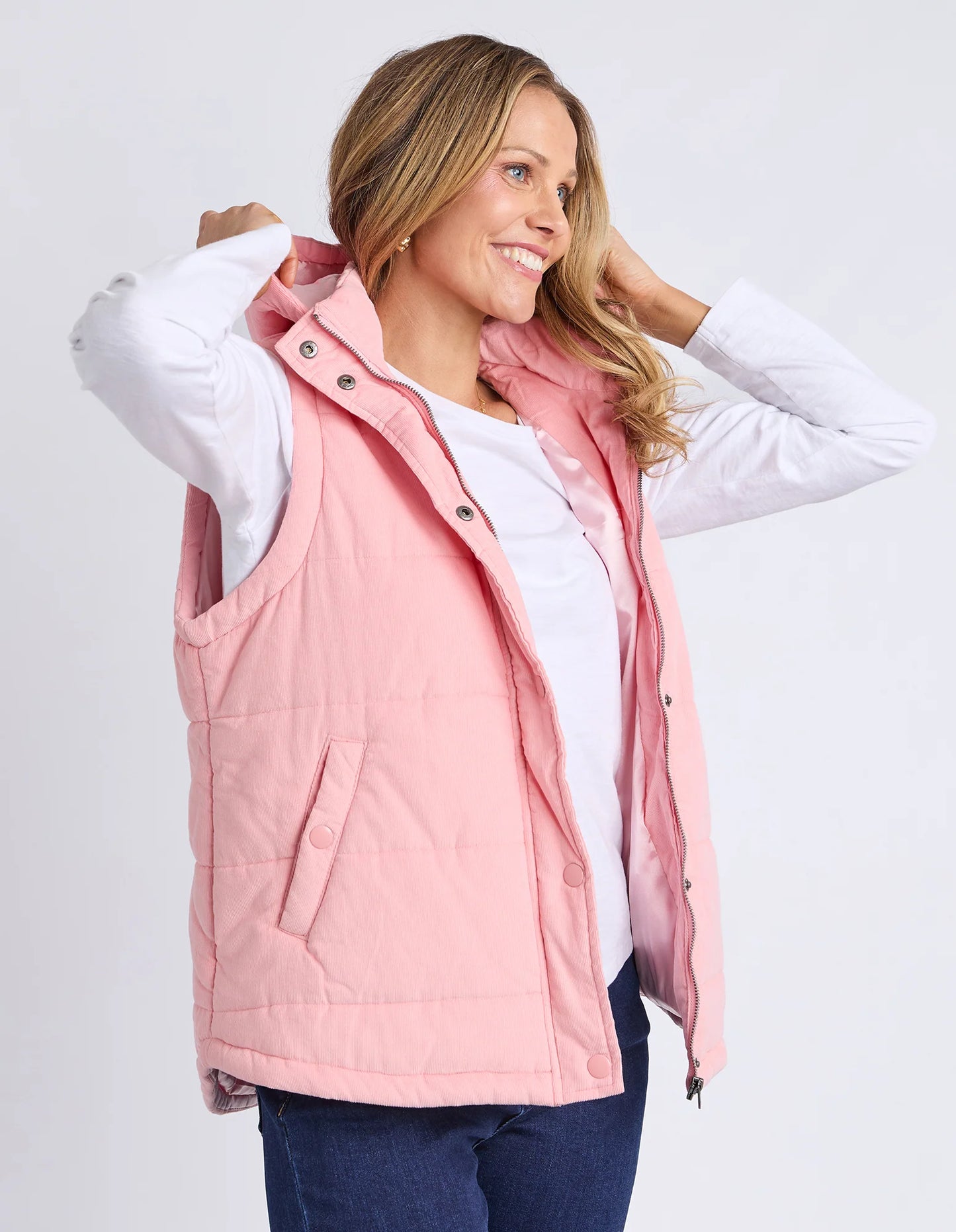 Elm Womens Cord Puffer Vest