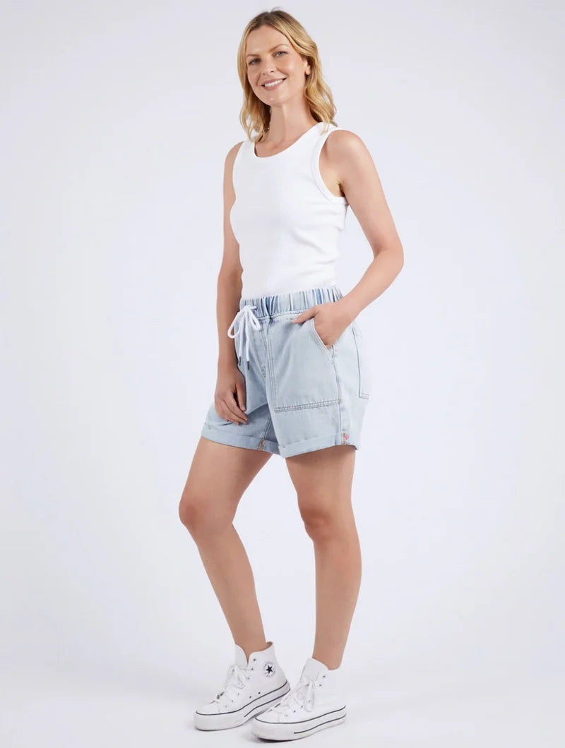 Elm Womens Emma Relaxed Denim Shorts