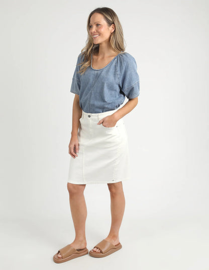 Elm Womens Belle Denim Skirt