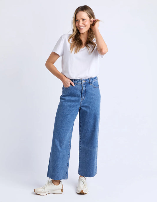 Elm Womens Sylvie Wide Leg Jeans