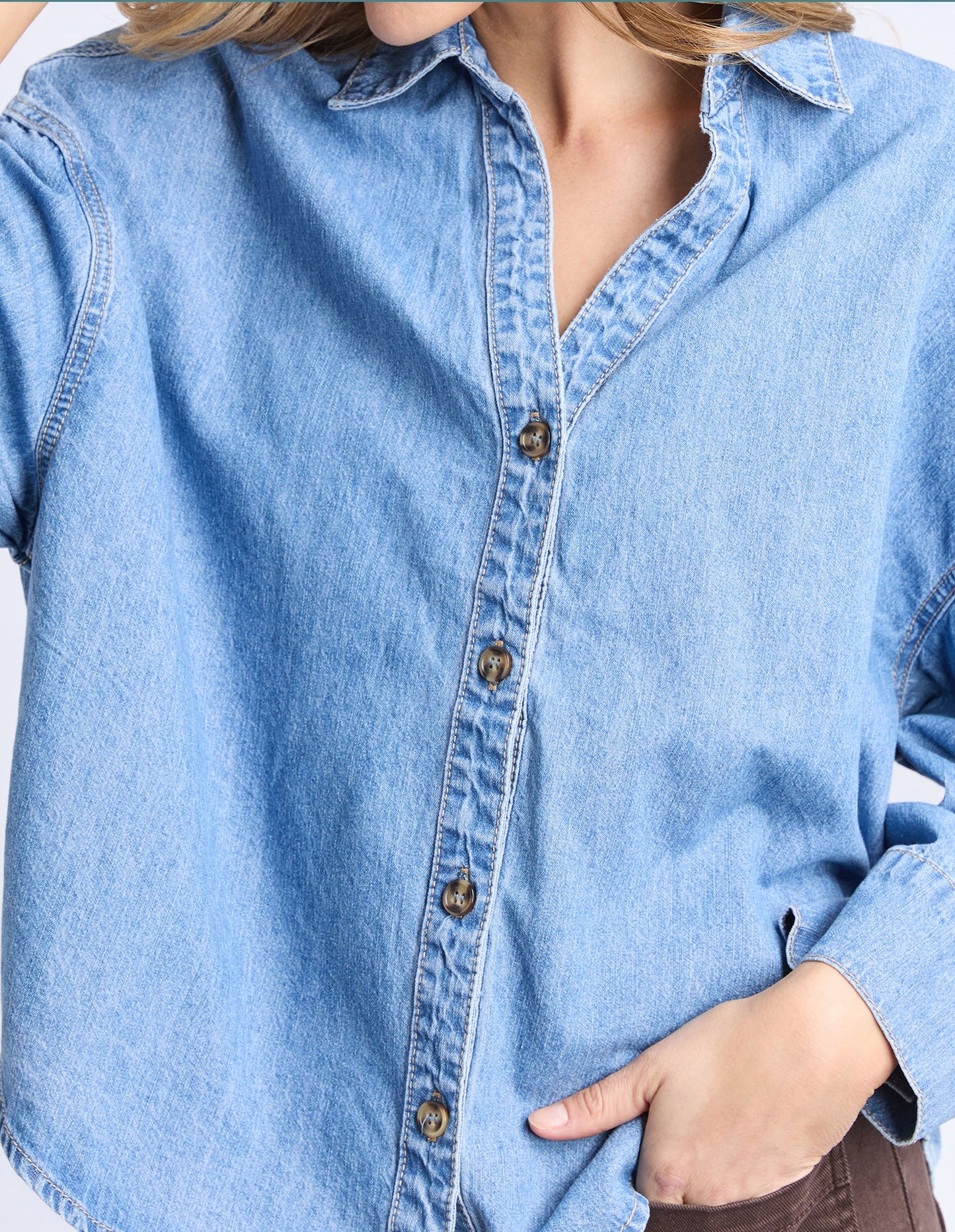 Elm Womens Petra Denim Shirt
