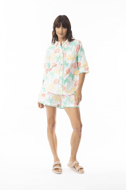 Escape Womens Coral Shorts