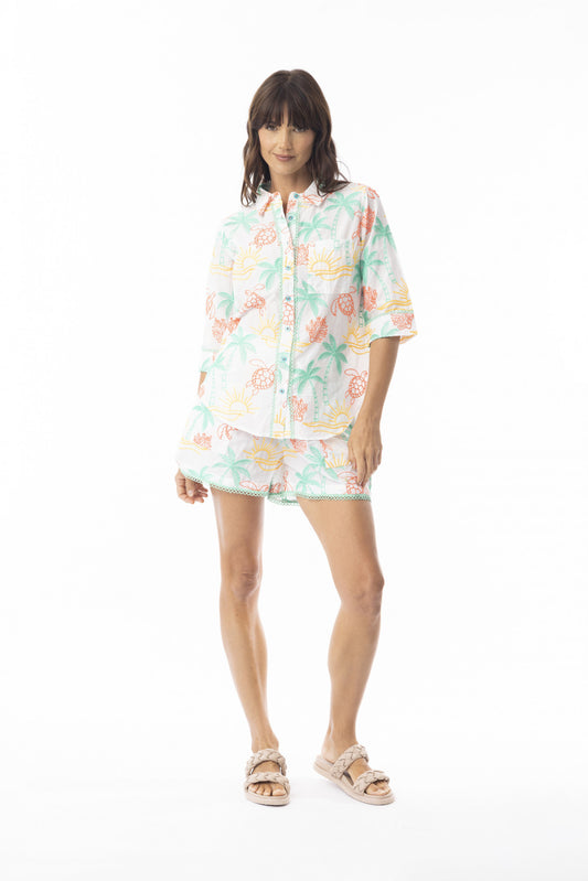 Escape Womens Coral Shorts