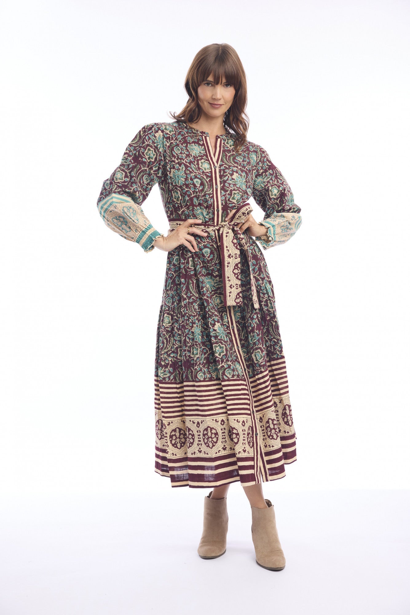 Escape Womens Block Maxi Dress