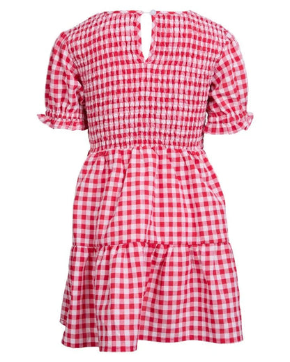 Eve Girl Elsa Gingham Shirred Dress