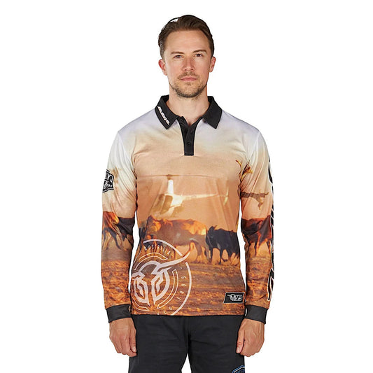 Bullzye Mens Helicopter L/S Fishing Shirt