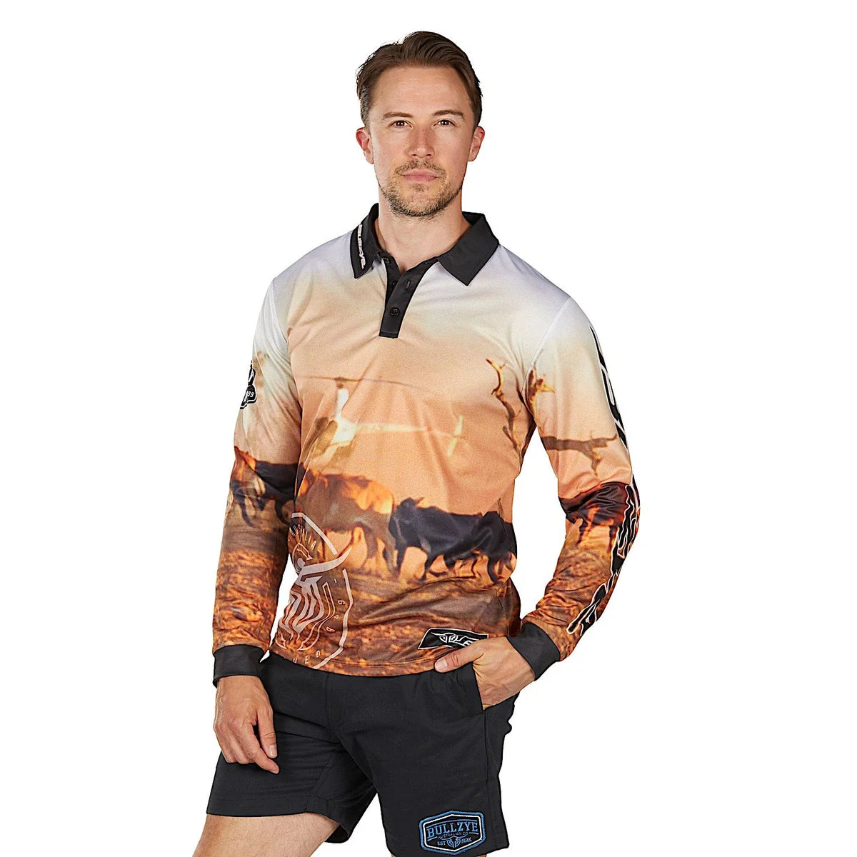 Bullzye Mens Helicopter L/S Fishing Shirt