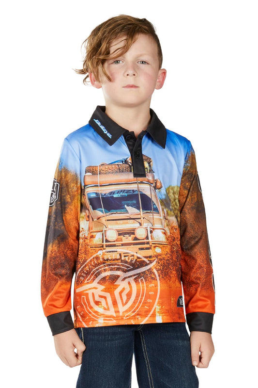 Bullzye Boys Blazing L/S Fishing Shirt