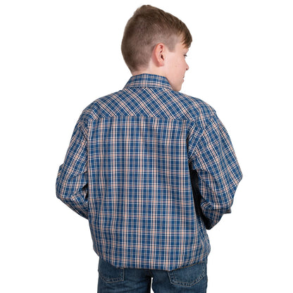 Just Country Boys Brayden Half Button Print Workshirt
