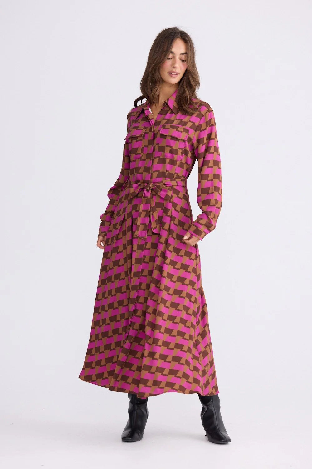 Brave + True Womens Rossellini L/S Dress