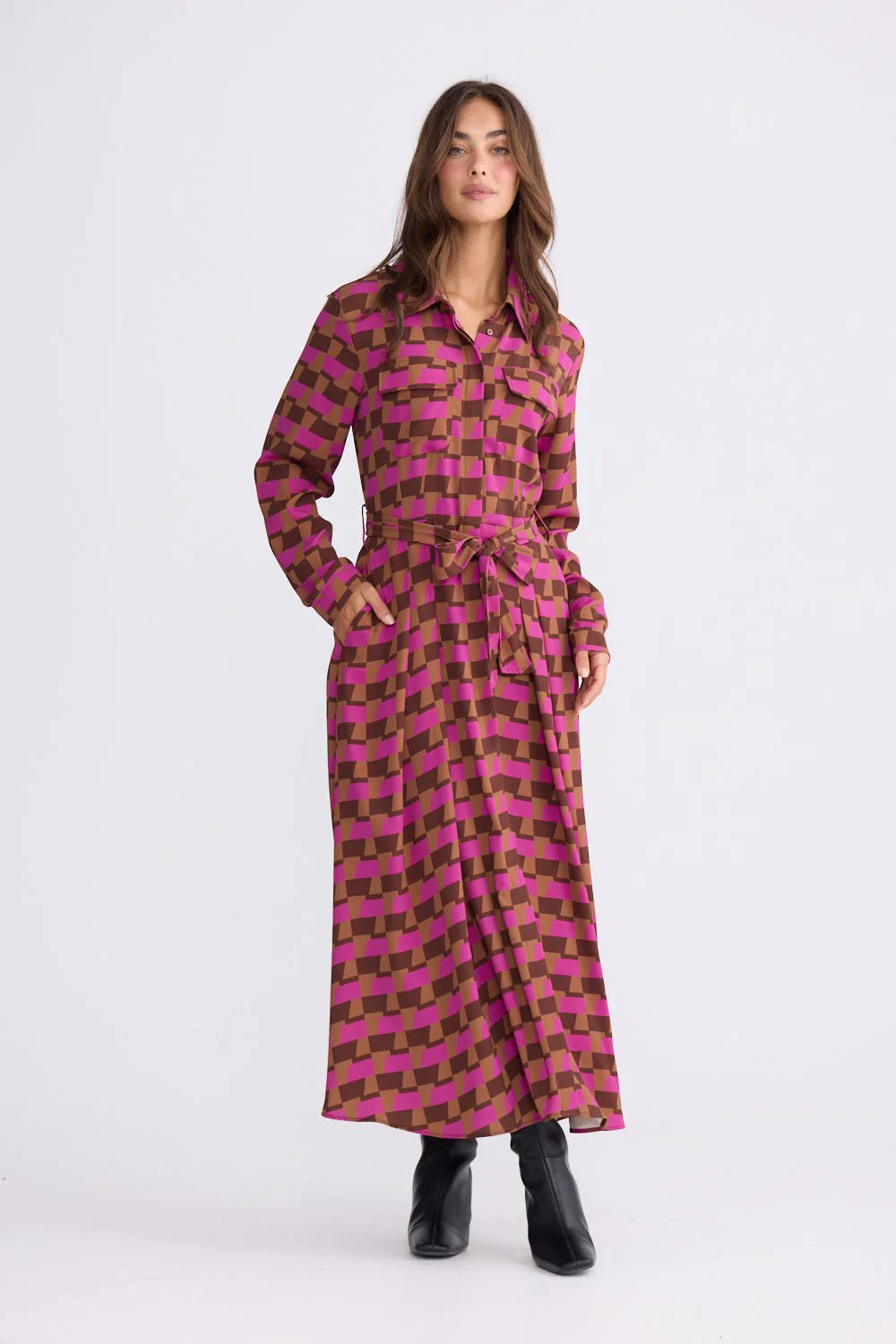 Brave + True Womens Rossellini L/S Dress