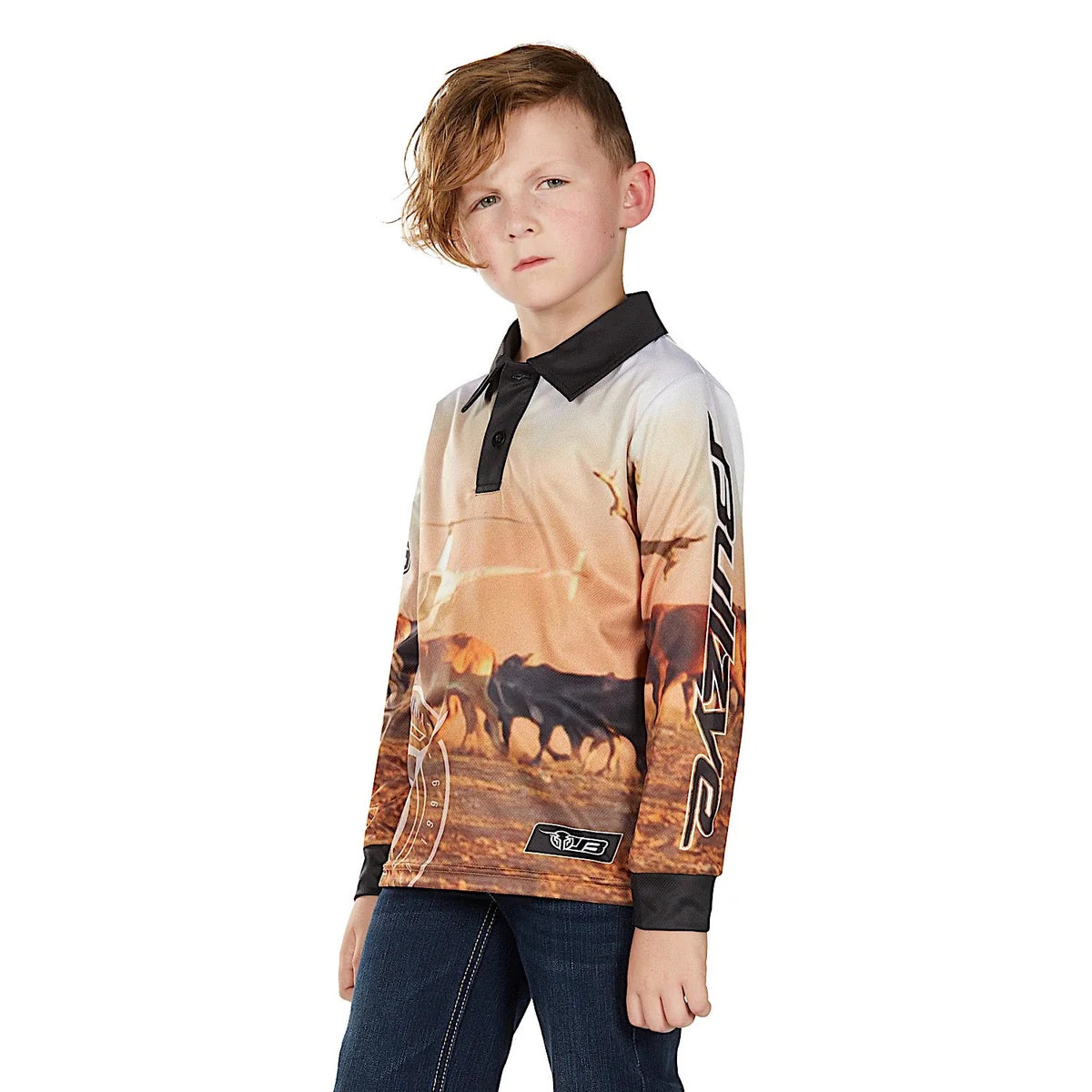 Bullzye Boys Helicopter L/S Fidhing Shirt