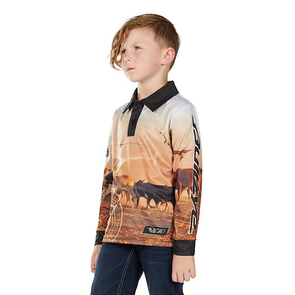 Bullzye Boys Helicopter L/S Fidhing Shirt