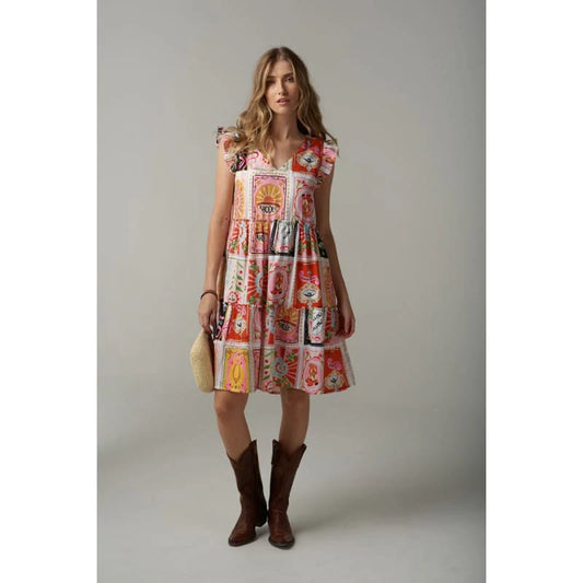 Cloth Paper Scissors Womens Rodeo Print Mini Sundress