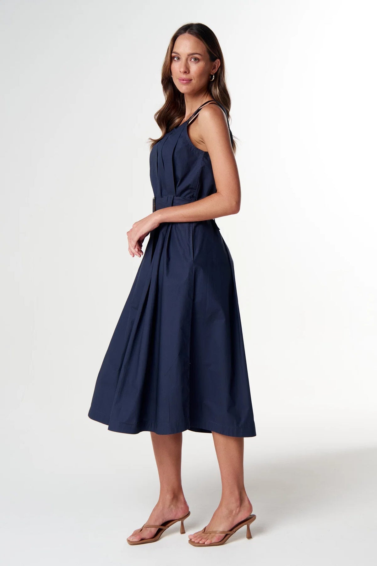 Cloth Paper Scissors Womens Home Pleat Cotton Dress