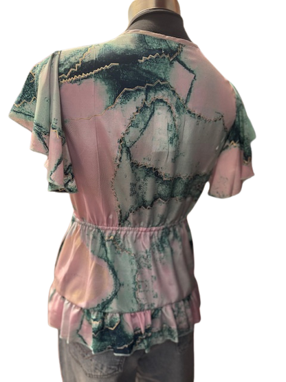 Caju Womens Drawstring Neckline Blouse