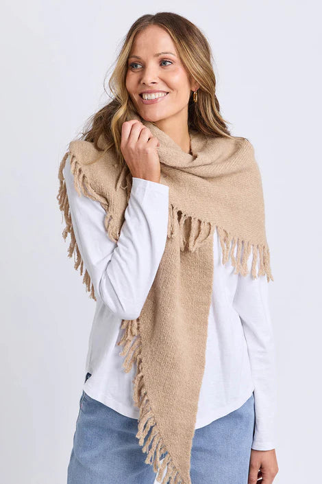Elm Fringed Triangle Scarft