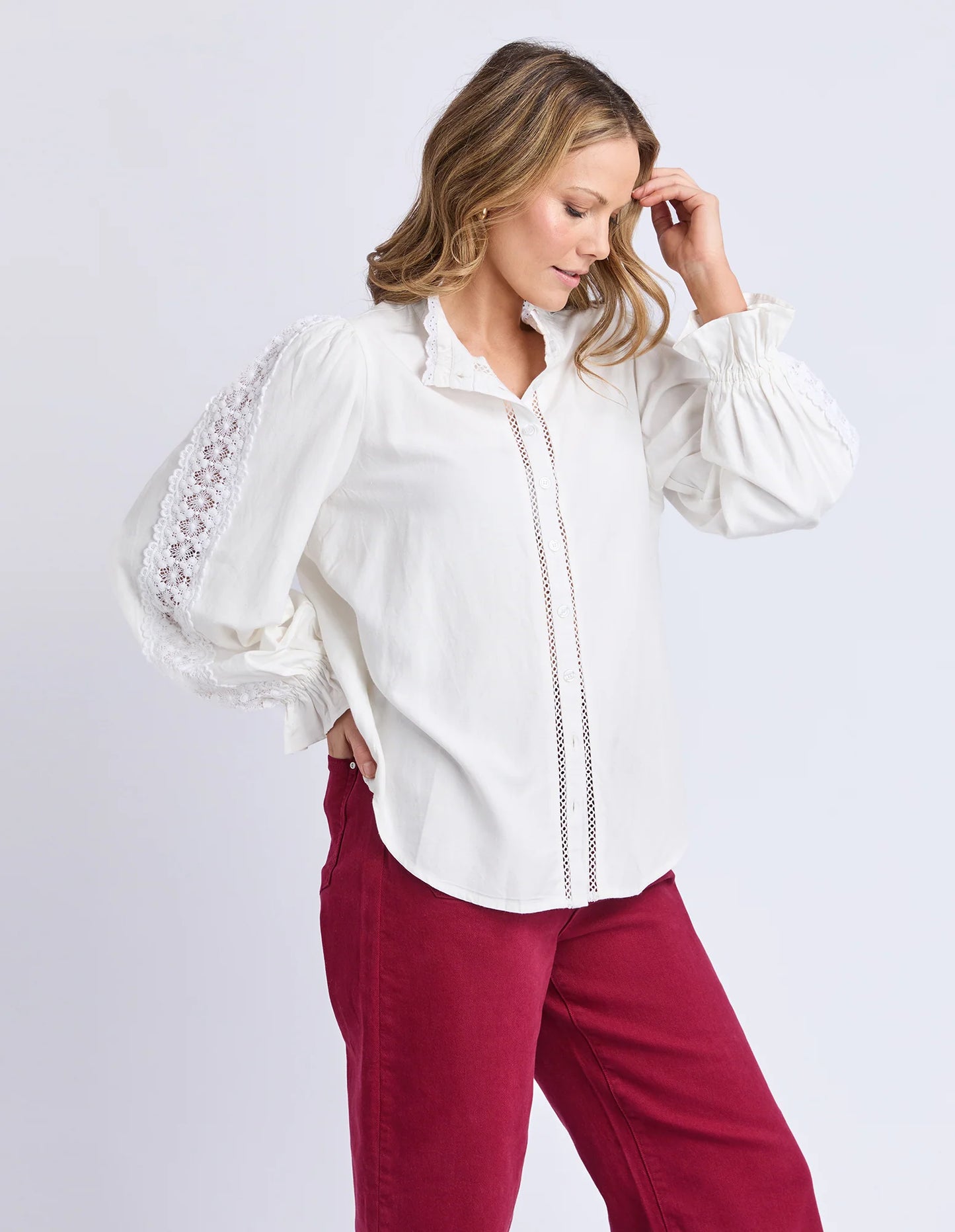 Elm Womens Dahlia Lace Shirt