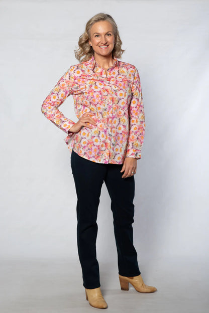 Equinox Womens Floral Print L/S Shirt