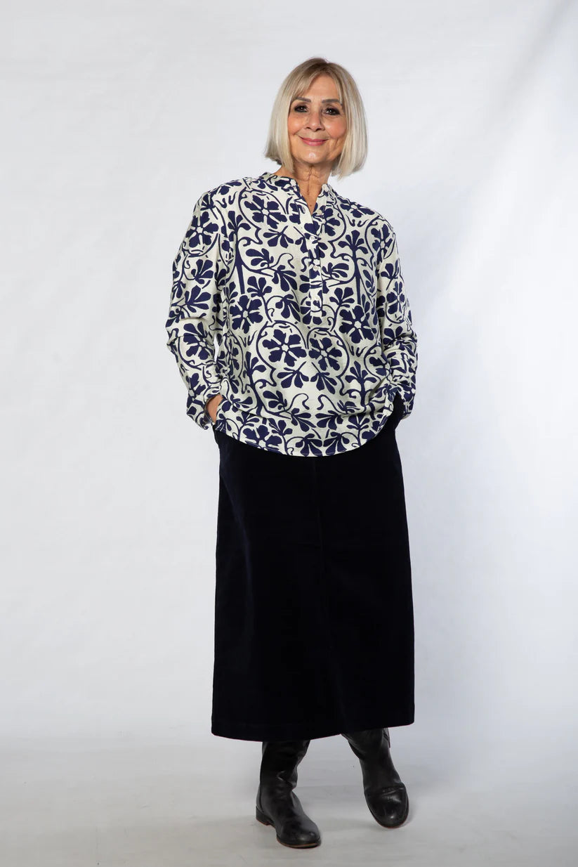 Equinox Womens Mandarin Collar Tunic Shirt