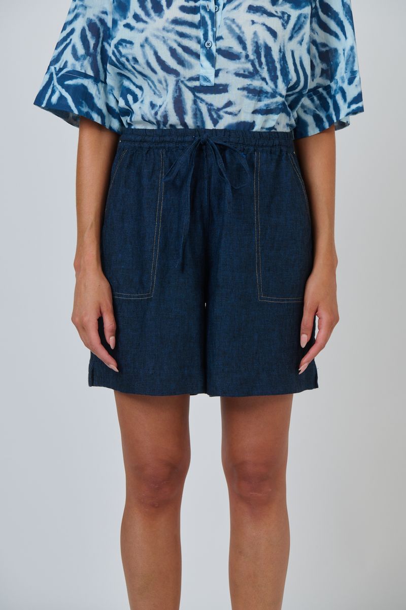 Natural Womens Linen Shorts