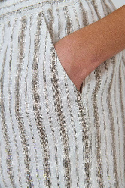 Natural Womens Linen Shorts