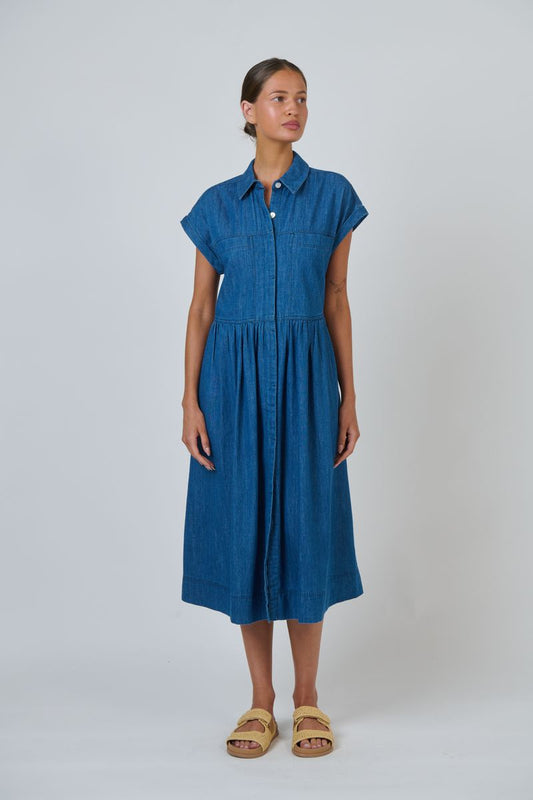 Naturals Womens Chambray Denim Dress