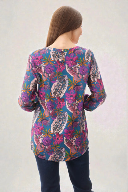 Givoni Womens Bell Crew Neck Blouse