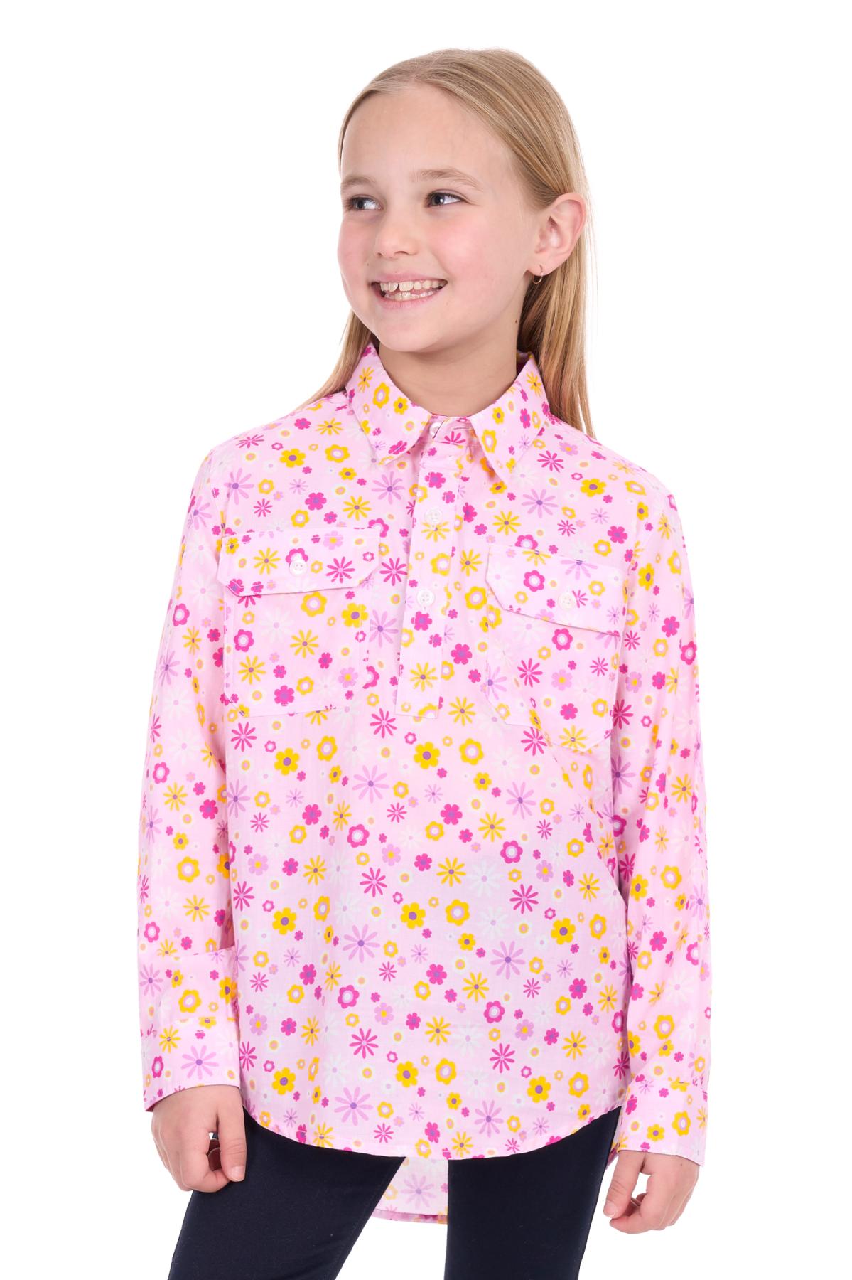 Hard Slog Kids Daisy 1/2 PLKT L/S Shirt