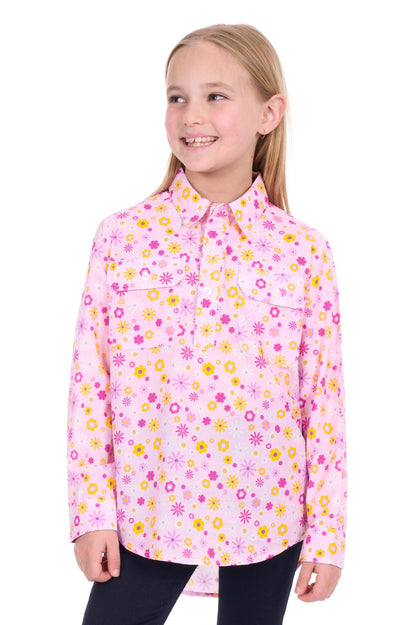 Hard Slog Kids Daisy 1/2 PLKT L/S Shirt